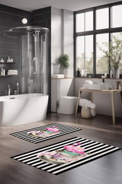 Mijölnir Juego de Alfombrillas de Baño CT-5362 de 2 Piezas Multicolor